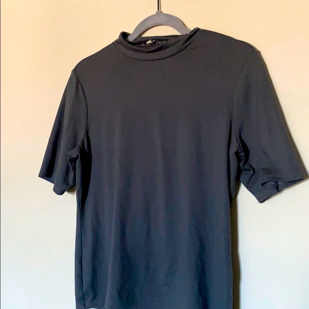 Express Grey Charcoal Turtleneck Top